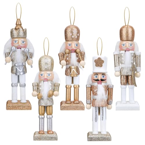 5 Stück Weihnachts Nussknacker Soldaten, 13 cm großes Nussknacker...