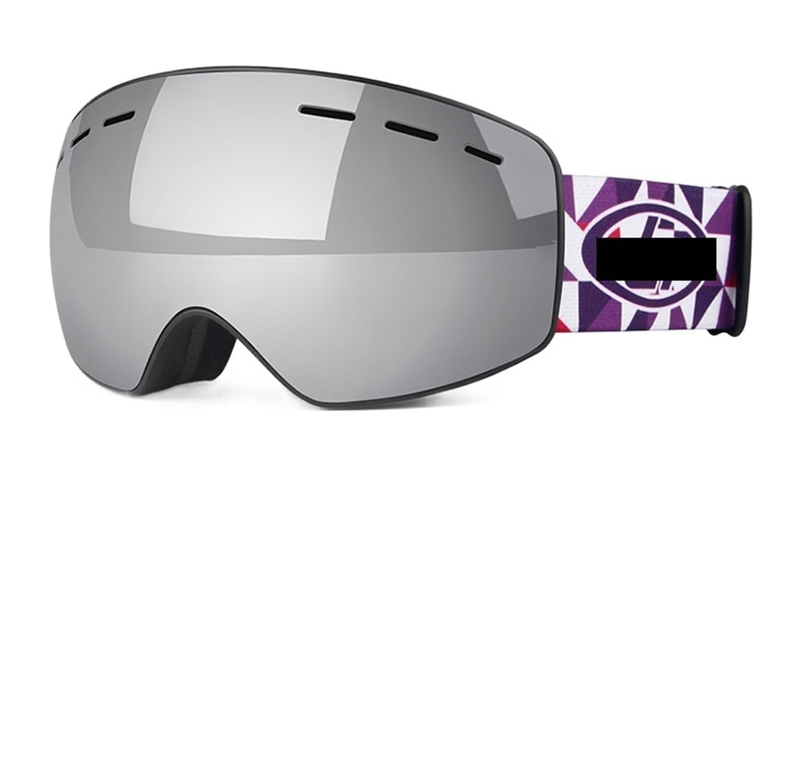 Occhiali da Sci Invernali - Occhiali da Sci antiappannamento a Doppio Strato UV400 Occhiali da Sci Lenti a Specchio Occhiali da Snowboard Antivento Occhiali da Esterno (Colore: Grigio) (BS)
