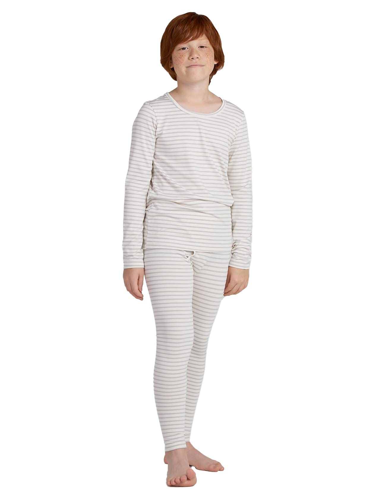 LAPASA Set Termico Intimo Bambino Caldo Leggero Strato Base Maglia a Maniche Lunghe e Pantaloni B03