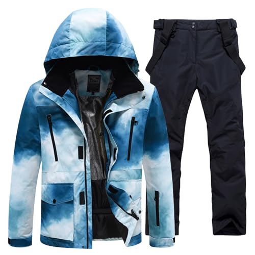 Oymyakon Men Ski Suit Waterproof Snow Suits Snowboard Jacket and Pants Set Winter Outdoor Windproof Warm Two Piece Snowsuits GreenBlack S