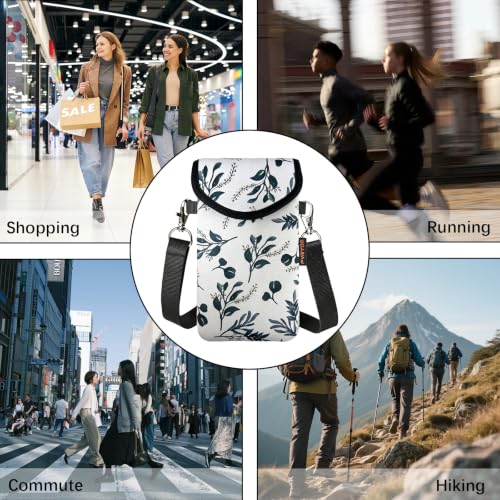 Image of Neoprene Phone Sleeve Pouch Case Bag for Men Women w /Crossbody Strap /Neck Lanyard for iPhone 17 /16 /15 /14 Pro Max, Samsung S25,Pixel 10