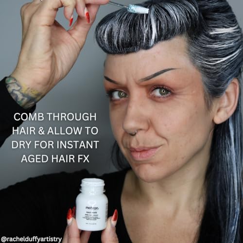 Mehron 119-4 Makeup Hair White | Washable White Hair Dye | Temporary Hair Color thumb #2
