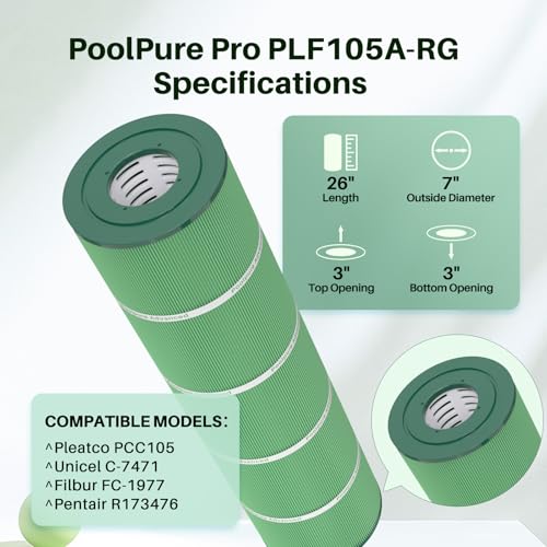 Image of POOLPURE CCP420 Antimicrobial Pool Filter Replaces PCC105, R173576, 178584