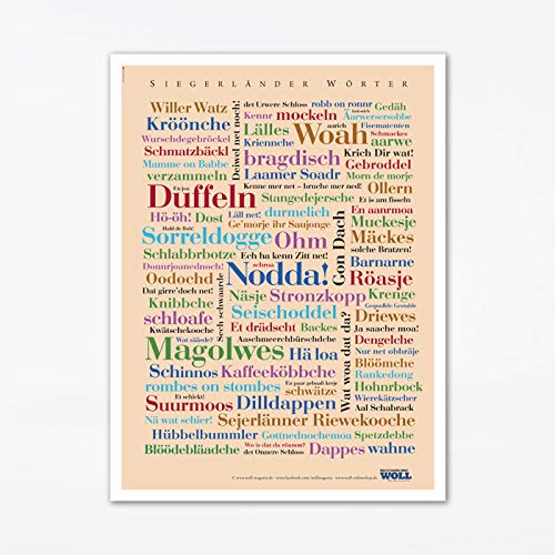 Deine Wörter Poster Siegerländer (50x70 cm)