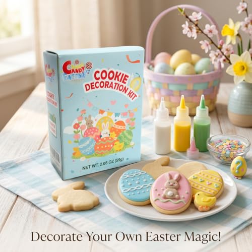 Easter Cookie Decorating Kit with Icing & Candy, 8 Pack DIY Easter Activity Kit for Friends & Family – Fun Holiday Baking & Decorating Set - Thumbnail 3