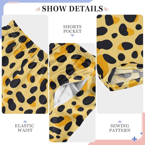 Boys' Pants Leopard Print Cute Cheetah Spots Long Bottoms Jogger Pants Elastic Waist Trousers with Pockets S-XL4