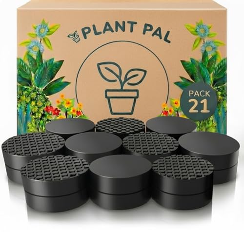Plant Pal Invisible Pot Feet Solid Rubber Plant Stands for Outdoor Pots Risers for Plants and Flowers Non-Slip Surface Grip Lifters for Patios Decks Gardens and Floors