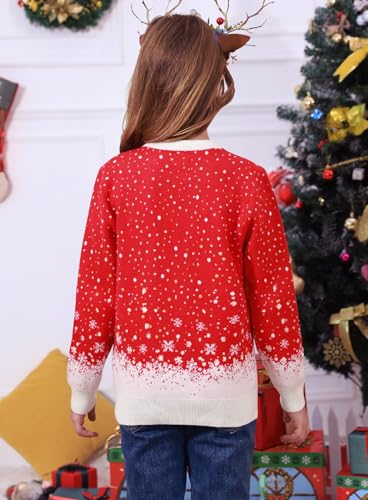 Boys Girls Ugly Christmas Sweater Kids LED Light Up Ugly Sweaters for 7-14 Years4