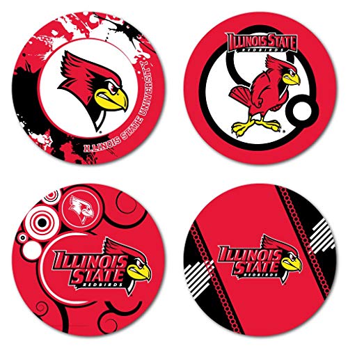 VictoryStore Coasters - Illinois State University Coaster Set, Fun Designs, Set of 4