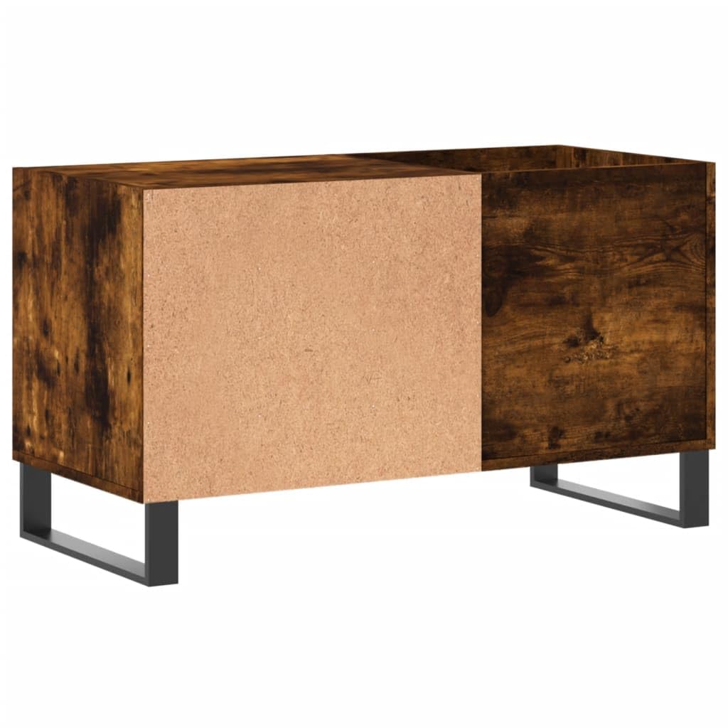 Armadio per dischi in vinile vintage, in legno e ferro, 85 x 38 x 48 cm, stile retrò, per soggiorno e sala musica, grande organizer per LP