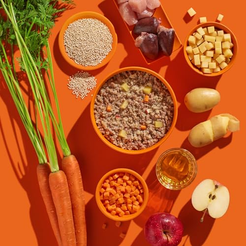 FRED Junior Nassfutter Pute mit Kartoffeln – Monoprotein – 50 % Pute in Lebensmittelqualität – für Welpen & Junghunde – mit Gemüse, Quinoa & Ölen – 390 g Tetra Pak