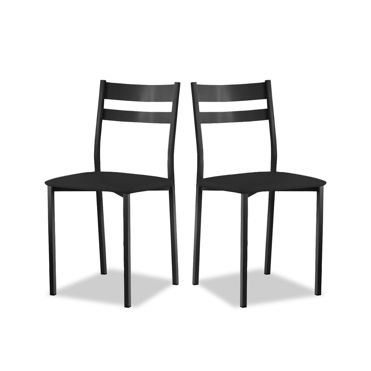 Astimesa - Silla de Comedor o Cocina de Metal Blanca - Asiento Polipiel en Color Azul - 2 Unidades - 38 cm (Ancho) x 45 cm (Alto Asiento) x 85 cm (Alto Total) x 40 cm (Fondo) — view 17