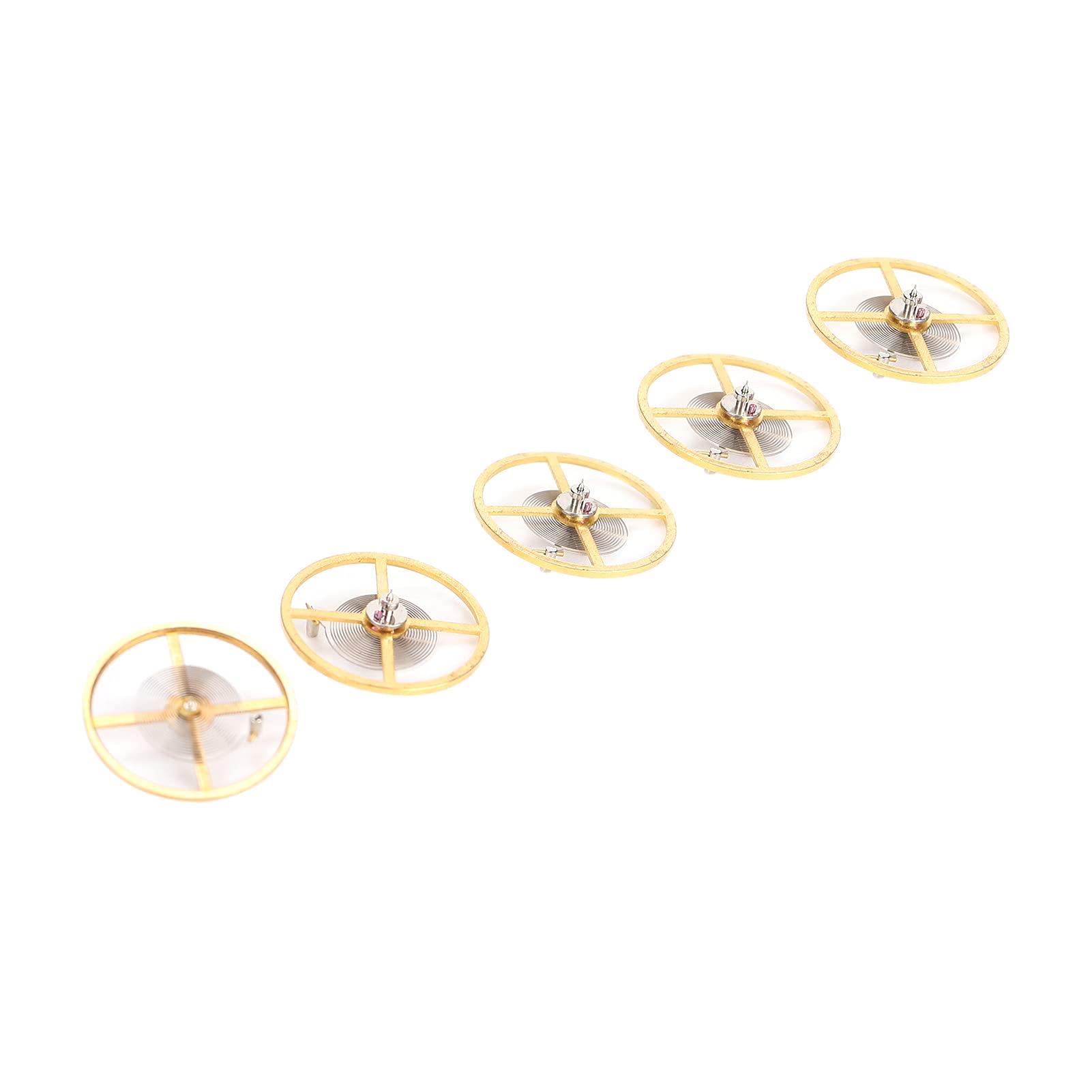 Balancier de montre de rechange, diamètre de 0,39 po, balancier de montre pratique doré avec spiral à rotation complète pour mouvement 8205 pour atelier de réparation de montres