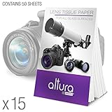 (750 Sheets / 15 Booklets) - Altura Photo Lens Cleaning Tissue Paper + MagicFiber Microfiber Cleaning Cloth