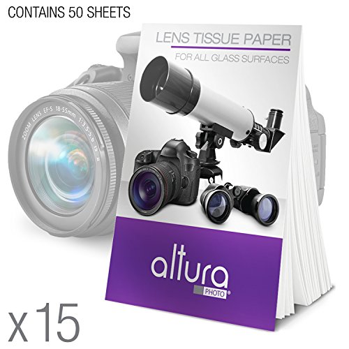 (750 Sheets / 15 Booklets) - Altura Photo Lens Cleaning Tissue Paper + MagicFiber Microfiber Cleaning Cloth