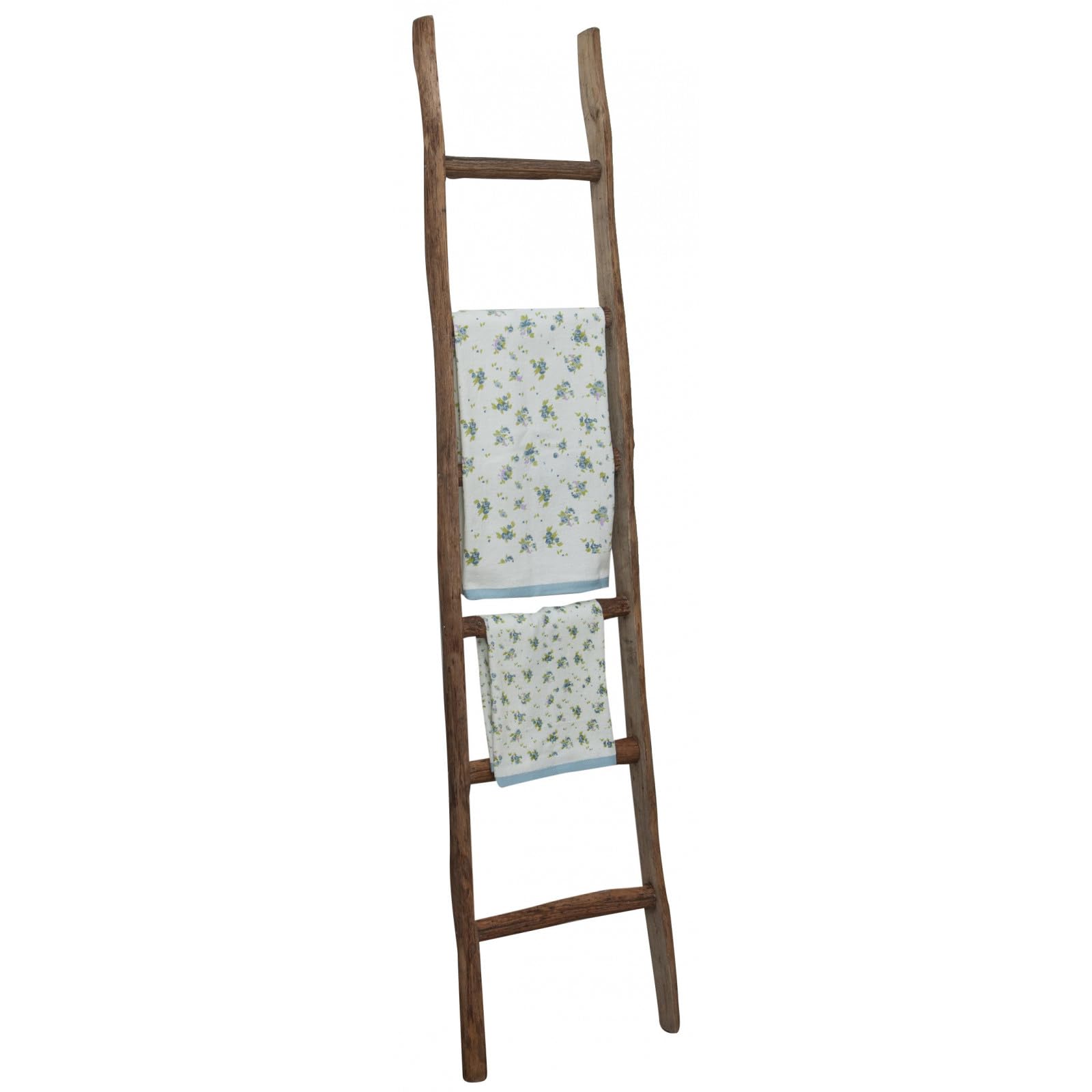 Biscottini Leiter aus Holz 37x8x180cm - Holzleiter Vintage deko - Naturlich Leiter handtuchhalter Made in Italy