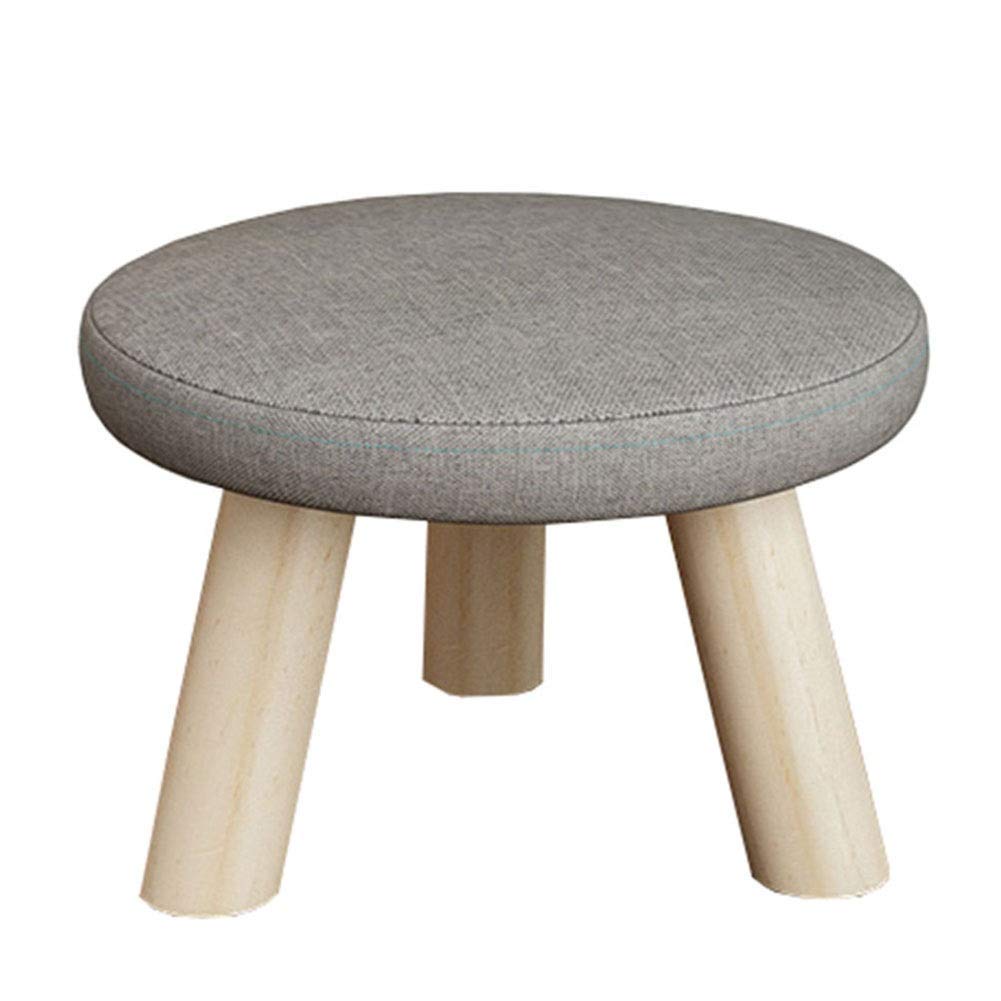 Tabouret Créatif en Bois Massif Carré Repose-Pieds Maison
