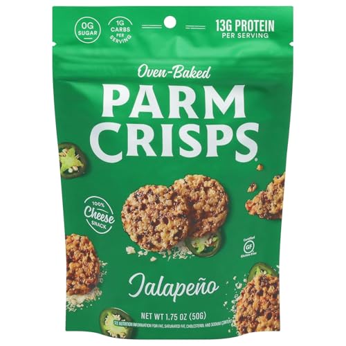 Parm Crisps Jalapeno Cheese Crisps, 1.75oz Bag (Pack of 24)