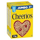 CHEERIOS - JUMBO SIZE PACK Cereal Box, Original, Whole Grain is the First Ingredient, No Artificial Colours, No Artificial Flavours, 1 Kilogram Package of Cereal