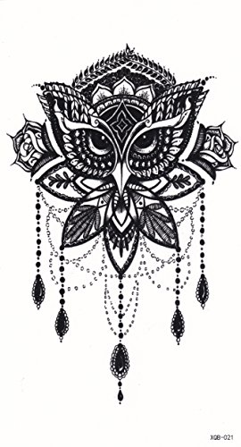 DaLin Medium Temporary Tattoos, 4 Sheets