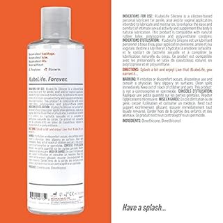 Lube Life Ultra Slick Thick Silicone Based Long Lasting Lubricant, 8 Oz (240 mL) Lube for Sensitive Skin - for Men, Women and Couples (Free of Parabens and Glycerin; Water Resistant)