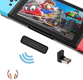 GuliKit Route Air Bluetooth Adapter for Nintendo Switch/ Switch Lite PS4 PC, Dual Stream Bluetooth Wireless Audio Transmitter with aptX Low Latency Connect Your AirPods Bluetooth Speakers Headphone