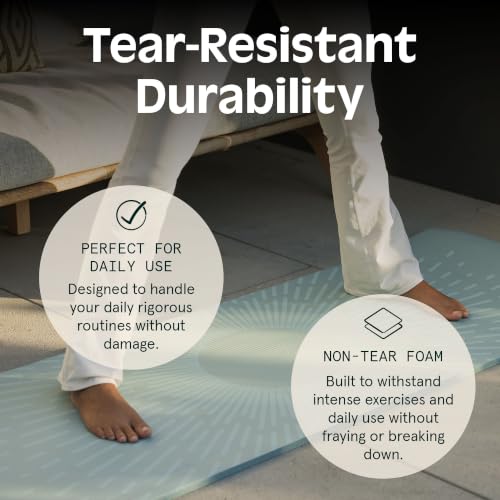 Retrospec Solana Yoga Mat 1" Thick w/Nylon Strap for Men & Women - Non Slip Exercise Mat for Home Yoga, Pilates, Stretching, Floor & Fitness Workouts