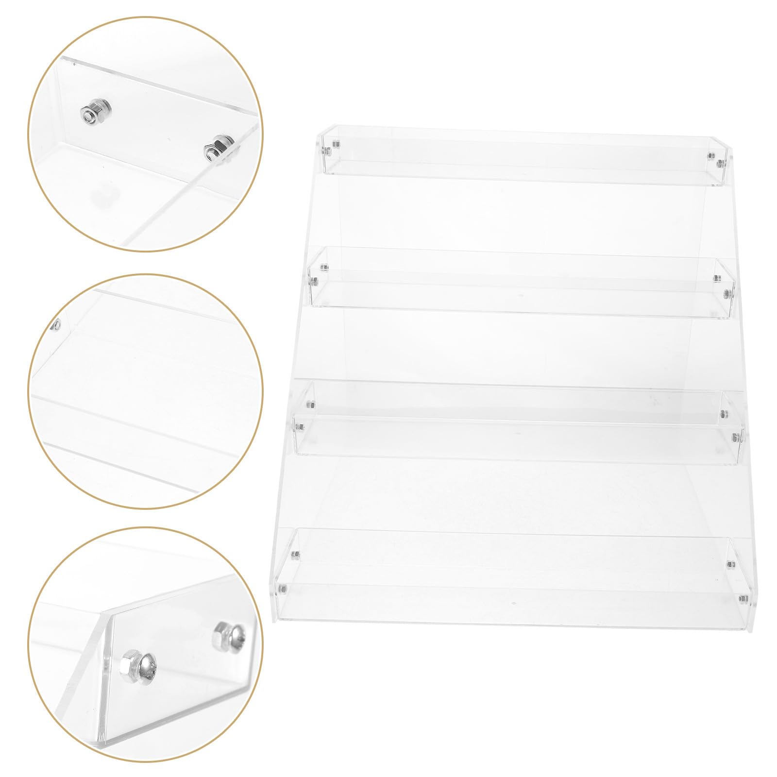 HOMSFOU Étagères Acrylique Multifonctionnelles pour Boissons et Snacks Présentoir Transparent Adapté aux Bouteilles et Canettes