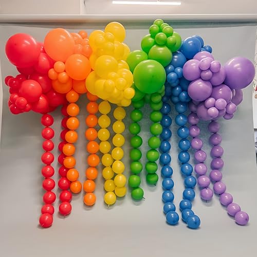 Image of Red Link Balloons, 60PCS 6 Inch Small Red Quick Linking Balloons for Making Balloon Wall Heart Arch, Tails Balloon for Wedding Birthday Baby Shower Valentine's Proposal Anniversary Party Decorations