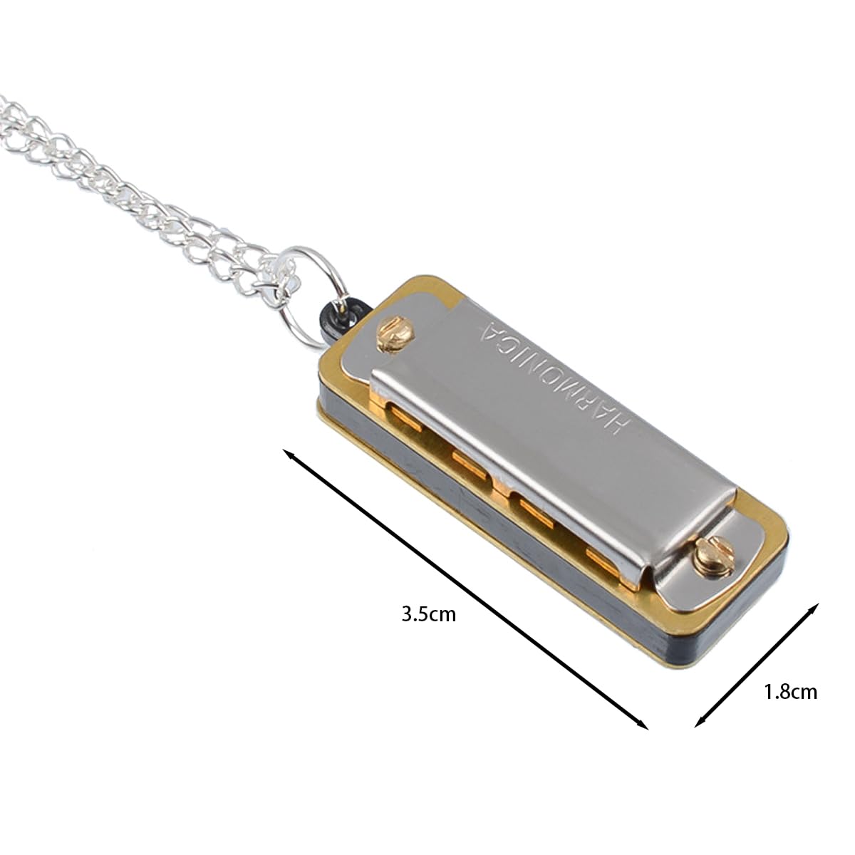 Laroal Mini harmonica pendant 4-hole 8-tone harmonica that can be played Musical harmonica improves learning music cognition ability - Image 2