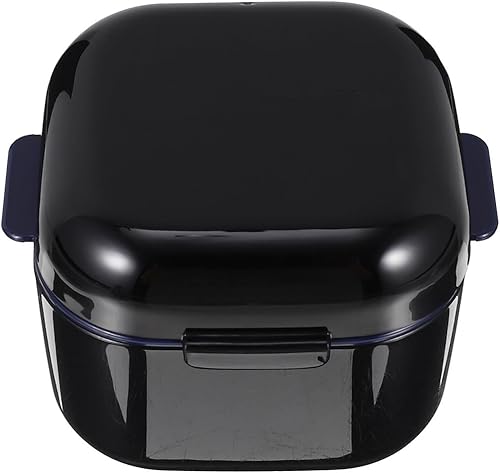 Yardwe Estuche de baño para dentadura, caja de tazas portátil para dientes falsos, contenedor de almacenamiento de remojo, estuche de retención de