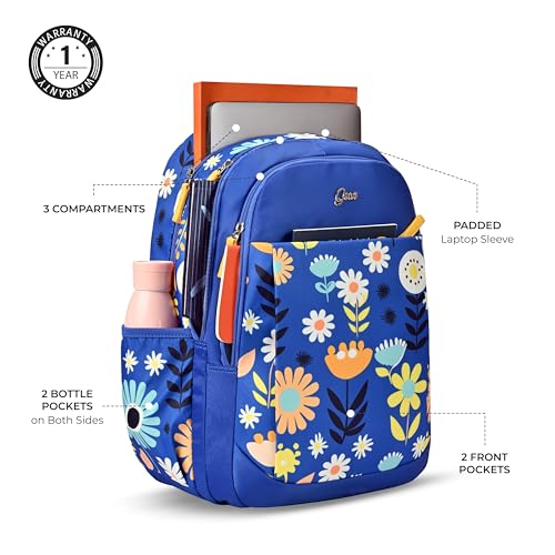 Image of Gear Poppy 17 inch /20L Medium Water Resistant School Bag /Casual Backpack /Daypack /Laptop Bag for Boys /Girls (Blue - Green)