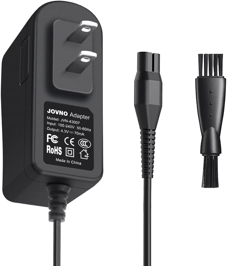 Power Cord Replacement Charger for Electric Shaver QP2520 QP2520/90 QP2520/72 QP2520/70 A00390 Series All-in-One Grooming Trimmer Hybrid Electric Razor, 4.3V 70mA AC/DC Adapter Power Supply