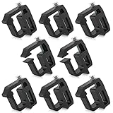 moveland 8 PCS Camper Shell Clamps - Heavy Duty Truck Topper Clamps - No Drilling Required Truck Cap Clamps for Chevy Silverado Sierra/Dodge Dakota Ram 1500 2500 3500, F150 F250, Titan, Tundra