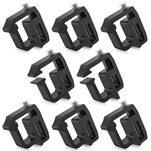 moveland 8 PCS Camper Shell Clamps - Heavy Duty Truck Topper Clamps - No Drilling Required Truck Cap Clamps for Chevy Silverado Sierra/Dodge Dakota Ram 1500 2500 3500, F150 F250, Titan, Tundra