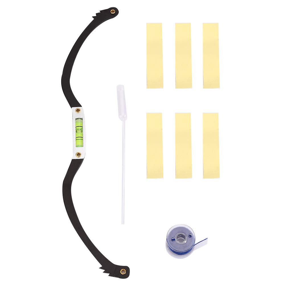 Eyebrow Line Marker Ruler,Eyebrow Mapper with Strings,Bow Mapper Tool with Mapping Thread Positioning Liner Sponge Measure Marker Ruler Tool(black)