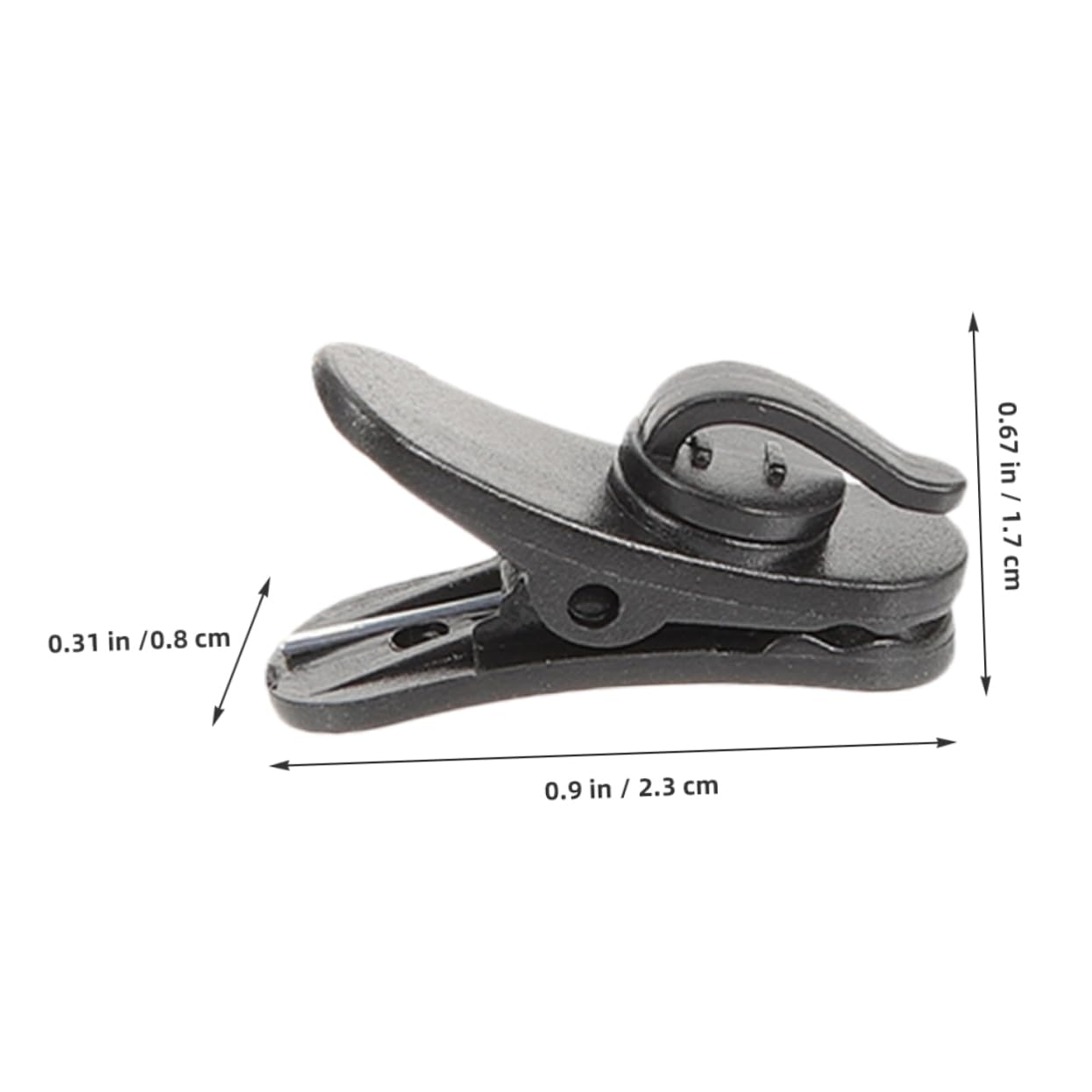 DOITOOL 200pcs Lightweight Rotatable Plastic Mic Holders for Secure Shirt Attachment Rotation Durable Tie Clips for Headset Accessories