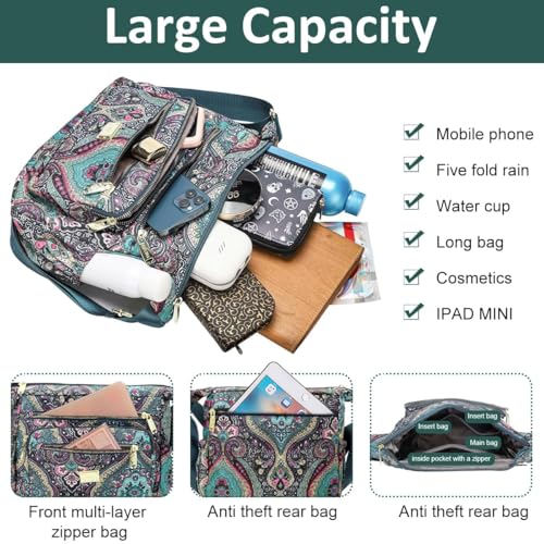 Image of FUOCO Purse for Women Handbag| Office Shoulder Laptop Bag, College & Shopping | Stylish PU Vegan Leather Sling with Zipper | Big Side Bag | Everyday Travel Tote Party Purse