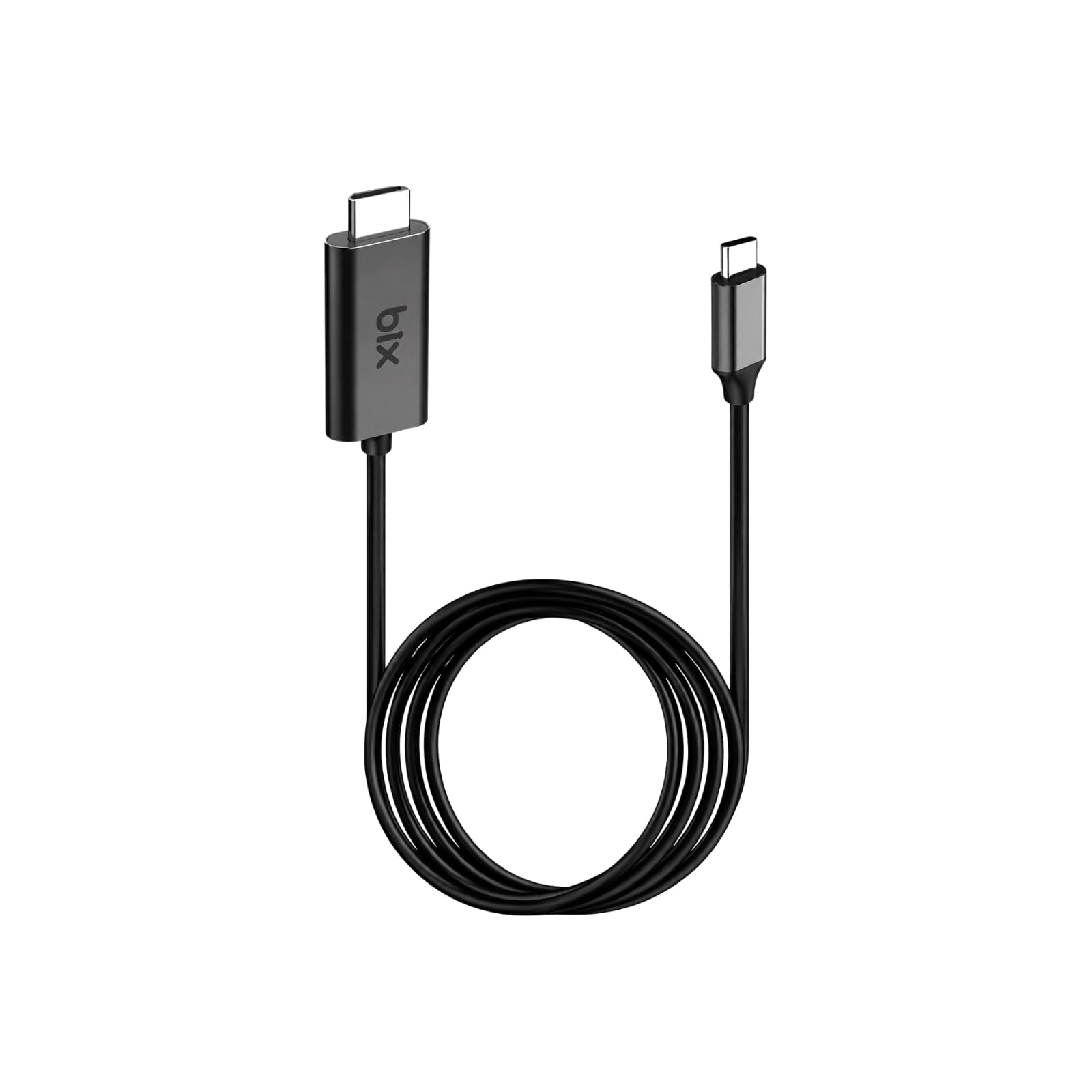 Bix BX02HB USB-C to 4K@30Hz HDMI Kablo 1.8 metre Windows Mac Android Uyumlu HDCP Destekli Gri