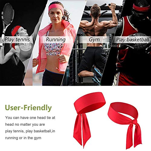 JTEEY Head Tie Sports Athletic Headband for Women and Men - Non Slip Hair Band Sweatband Ideal for Running, Workout, Tennis, Volleyball & Performance Stretch & Moisture Wicking