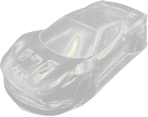 Miniatura 6 de Piezas de repuesto de carcasa de PC de distancia entre ejes de 3.858 in a escala 1/28, cubierta transparente de carrocería de automóvil RC para