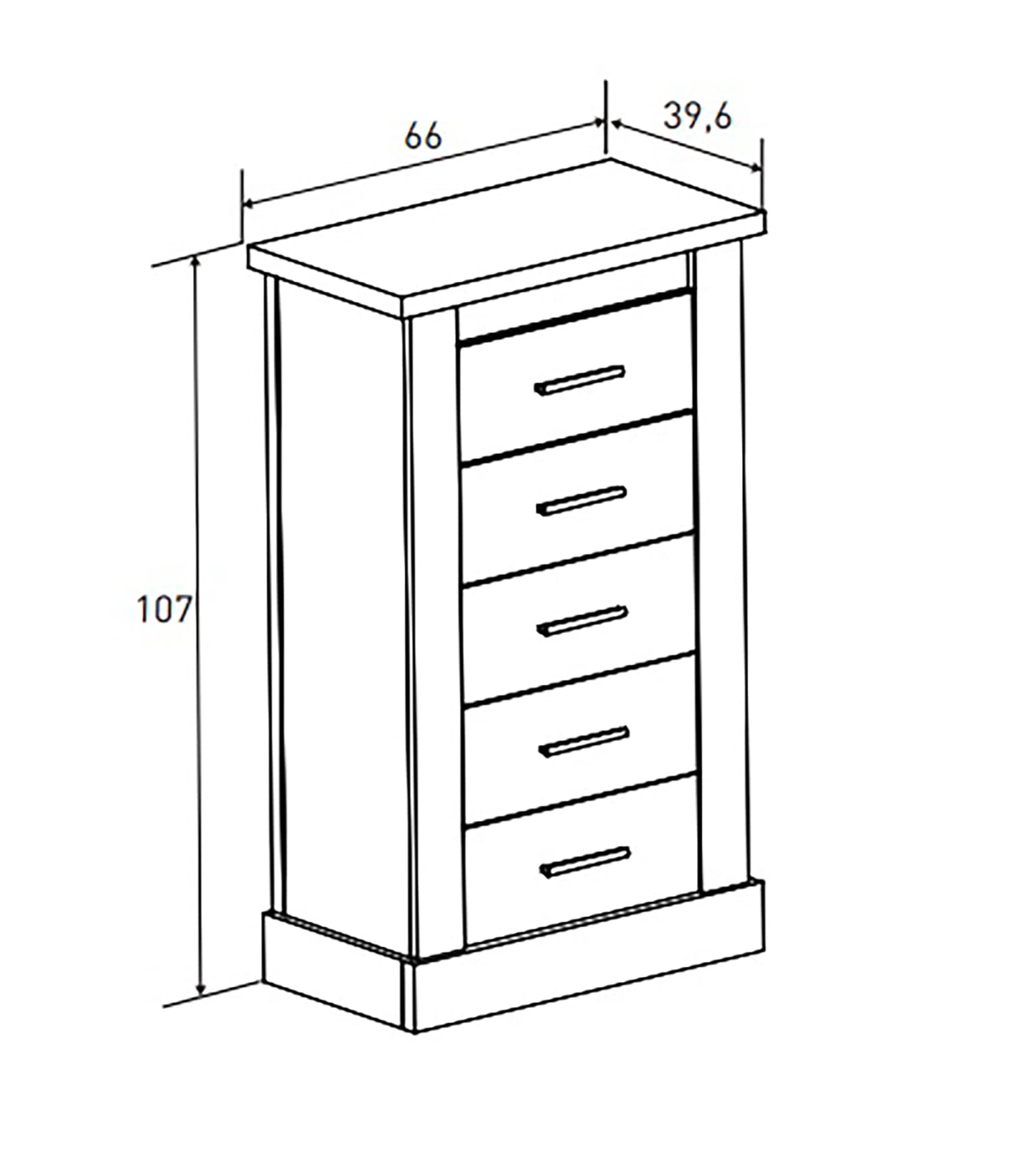 Conjunto Dormitorio, Cabecero + 2 Mesitas de Noche + Cajonera Color Roble Cambrian, Blanco