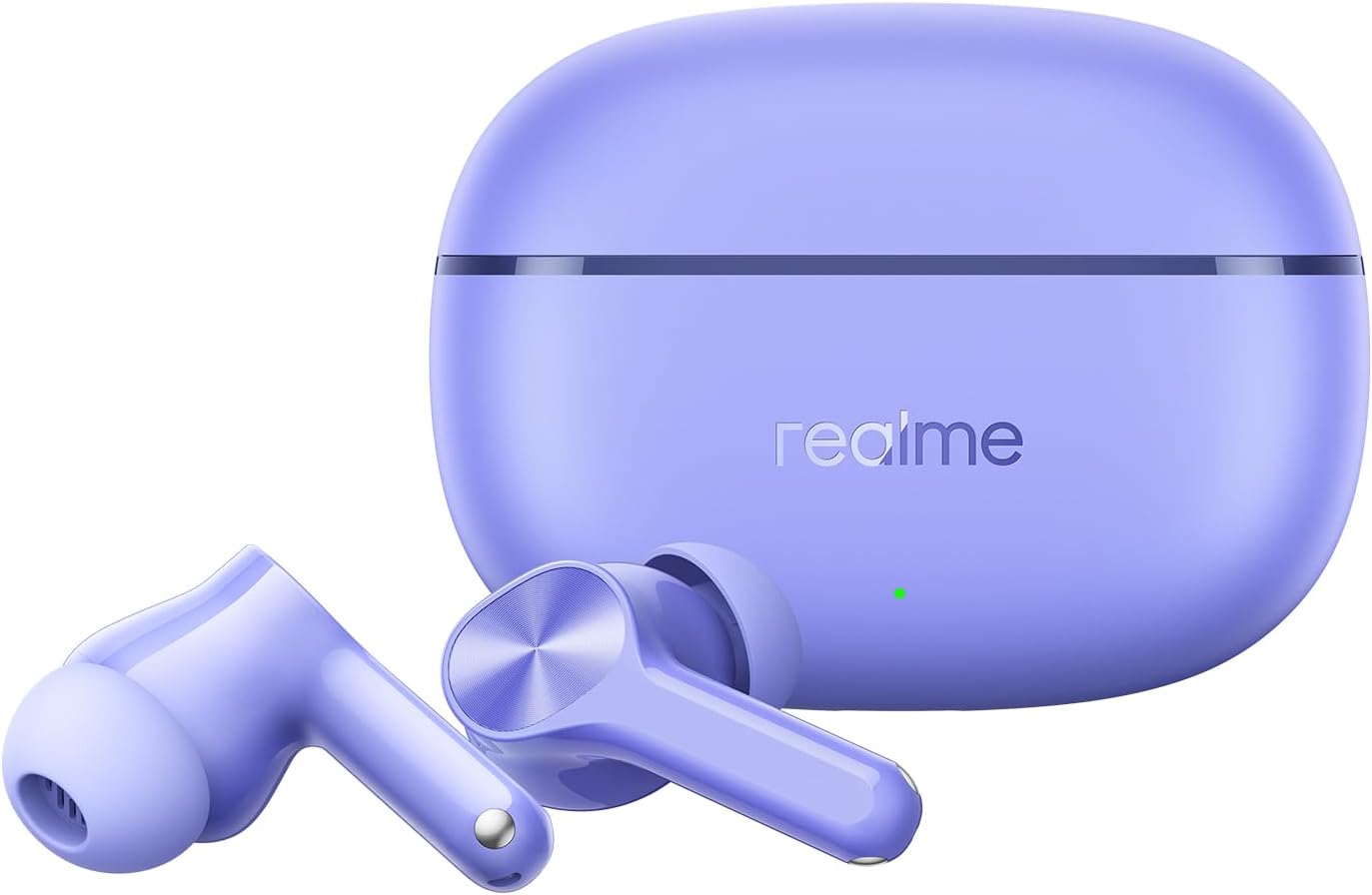 realme Buds T200 Lite Bluetooth in Ear Earbuds,4 Mic, AI ENC for Calls,48 Hours Total Playback with Fast Charging and Ultra Low Latency Gaming TWS, Google Fast Pair, with mic - (Purple)