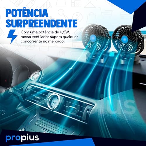 Ventilador Automotivo 12V Carro Caminhão Van Ventilação Ar Condicionado Interno Liga Ventila Portáti