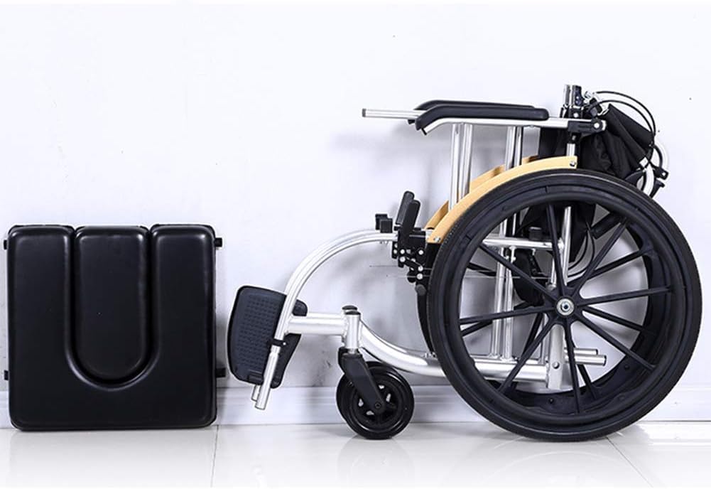 Sillas de Ruedas Sillas de Ruedas Ligeras Sillas de Ruedas Plegables Ligeras Movilidad para Personas Mayores Silla Acolchada Scooters de Movilidad Plegables Respaldo Plegable