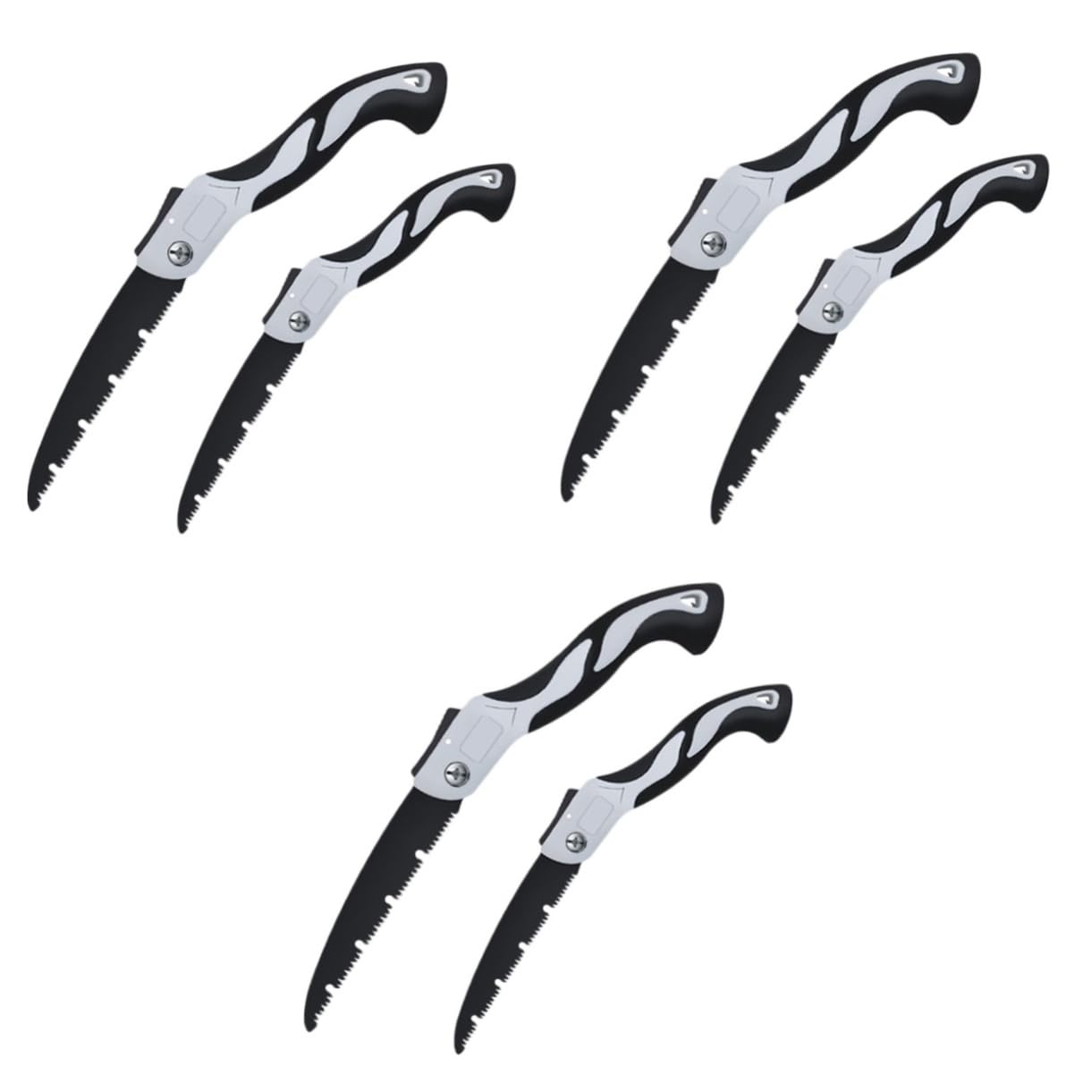 6 Pièces Scie Pliante de Jardin Multifonction Acier Coupe Précise et Durable avec Poignée Antidérapante Outil Portable pour Élagage et Travaux Extérieurs Lot de Styles Aléatoires