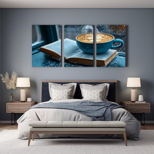 Impression sur toile boho triptyque de paysages d'hiver haut de gamme