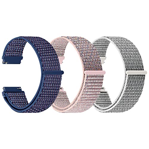 YCHDDER Fabric Nylon Uhrenarmbänder,16mm 18mm 19mm 20mm 22mm 24mm Schnellverschluss Armband Verstellbare Aatmungsaktive Gewebte Sportbänder Ersatzarmband für Herren Damen