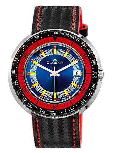 Preisvergleich Produktbild Dugena Herrenuhr Surfers Retro mit Lederband Saphirglas 10 Bar 4460876