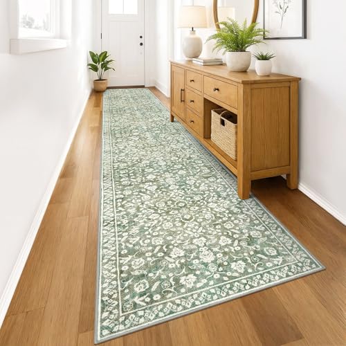 SILOLOOM Vintage Washable Runners for Hallway 3x16 Runner Rug Non Slip